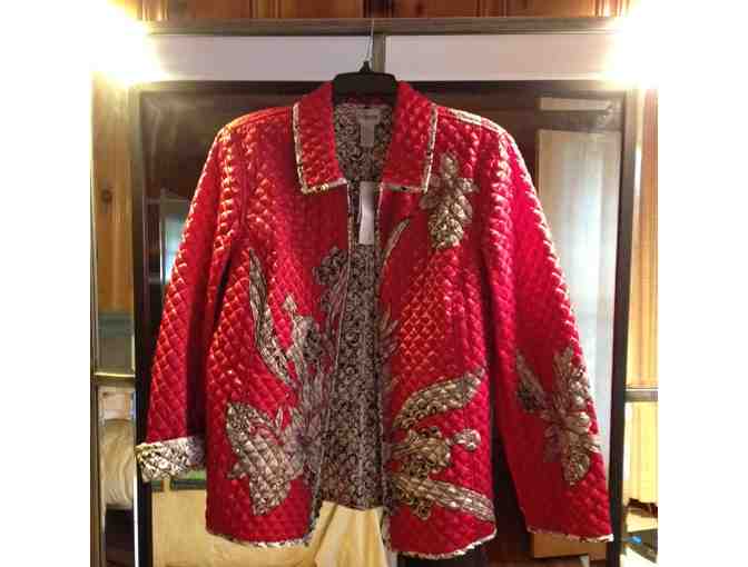 Chico's Beautiful Reversible Jacket - Size 2  Red, Black and White!  Brand New!