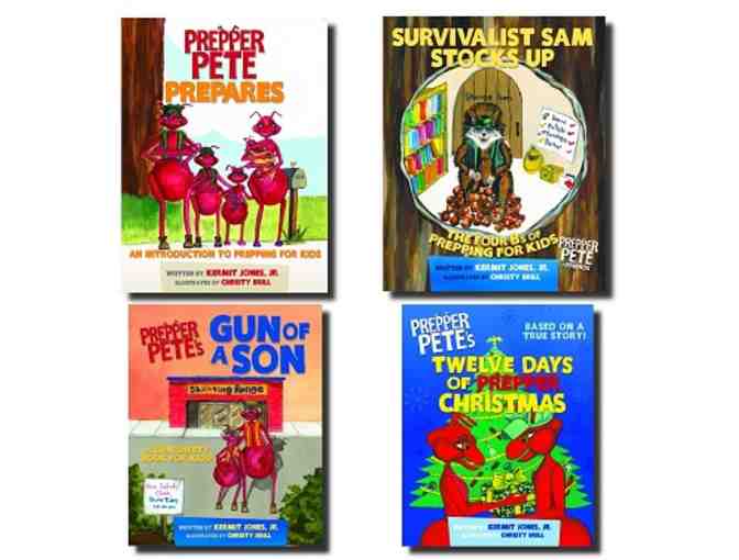 SET OF FOUR GREAT BOOKS 'PREPPER PETE AND FRIENDS!'  PERSONALLY AUTOGRAPHED!