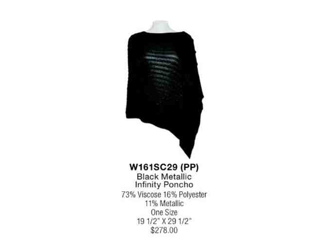 Black Poncho, One Size!  Donated by Camille Battaglia!