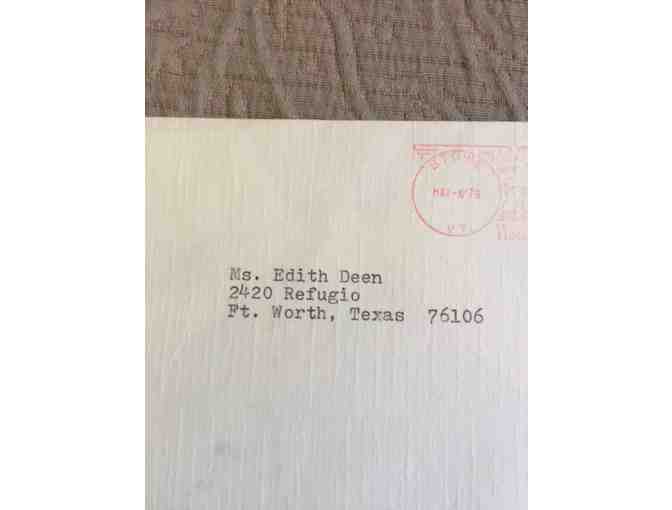 Letter and Envelope signed by 'Maria Von Trapp' from May 6, 1975