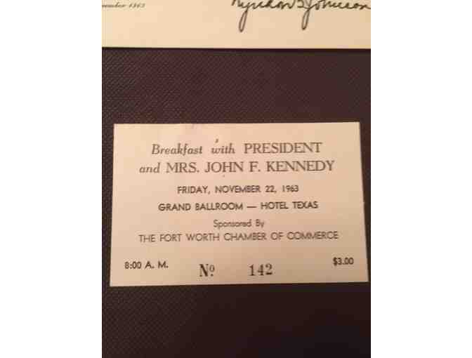 Three Collectible Documents from 1963:  Presidents Kennedy and Johnson
