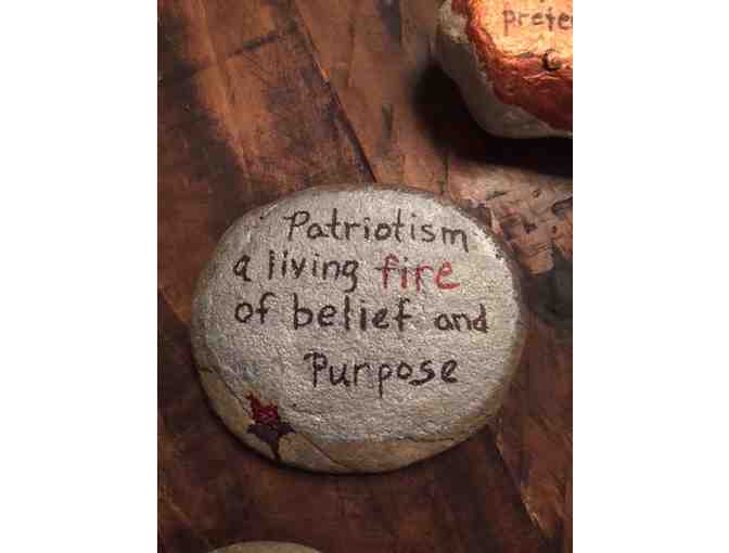 'Constituting America' Rocks  with Patriotic 'Pet Rocks' by Nancy Quinn & Daughters!