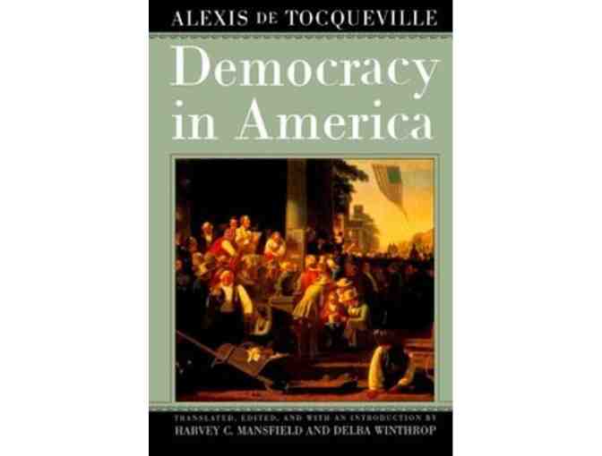 'Democracy in America' by Alexis de Tocqueville! On CA's Recommended Reading List