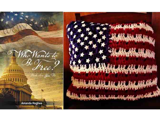 Amanda Hughes Made an Exquisite American Flag Pillow for Constituting America!