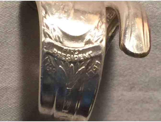 'George Washington' Vintage Silverware Ring by Kaleb Harvey of 'IMPERFEKTHINGS'