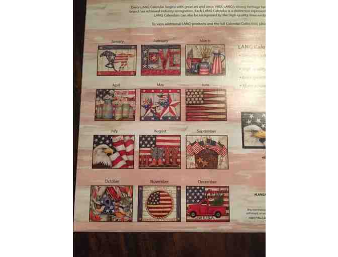 2018 Special Edition, Lang 'Old Glory Calendar' with Frameable 9' x 12' Print!