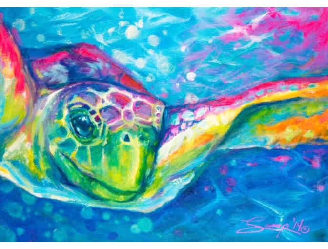 Delightful Turtle Giclee Canvas Print 'Spoken' from 'Day Five Art Gallery' in N.C.!