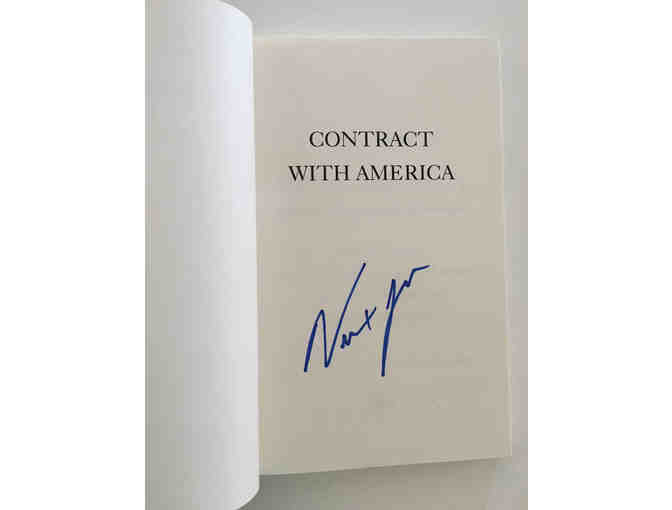 Contract With America Book Autographed by Former Speaker of the House Newt Gingrich