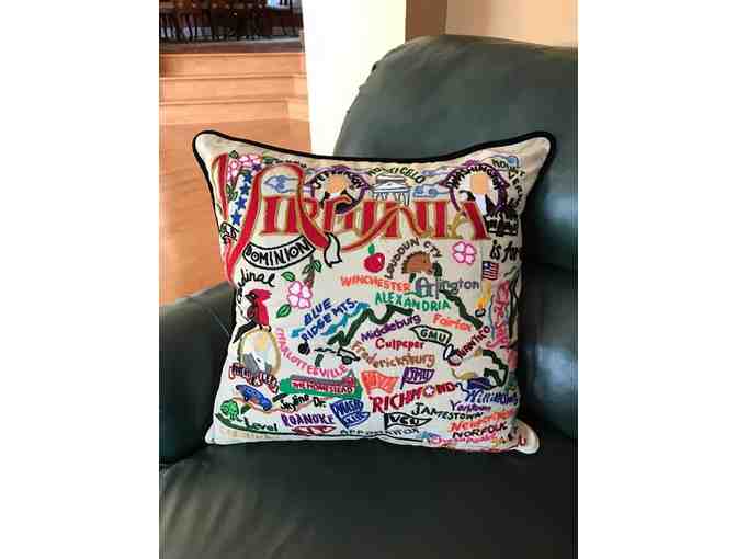 Cathy Gillespie Donates a Beautiful Embroidered Virginia Pillow!