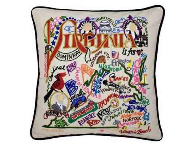 Cathy Gillespie Donates a Beautiful Embroidered Virginia Pillow!