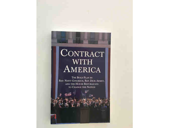 Contract With America Book Autographed by Former Speaker of the House Newt Gingrich