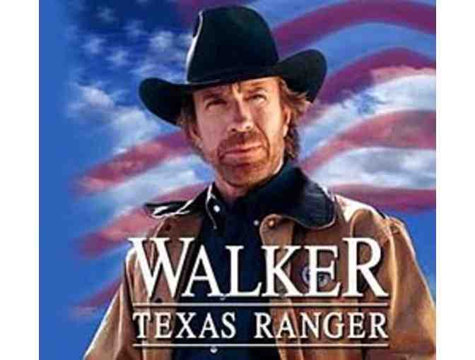 Chuck Norris and Janine Turner, 'Walker Texas Ranger's: Trial by Fire' 8X10 Photo