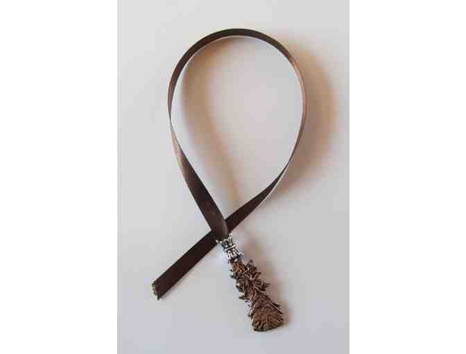 Designed by the Talented Nancy Quinn: Copper Feather Bookmark with Ribbon!