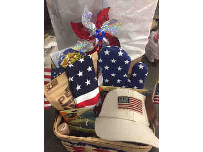 "Wear & Wave the Flag" - "Celebrate Summer Patriotic Gift Basket"!