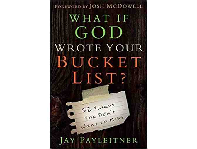 'Bucket List Bucket' PLUS Book - 'What if God Wrote Your Bucket List'!  Superb Gift!