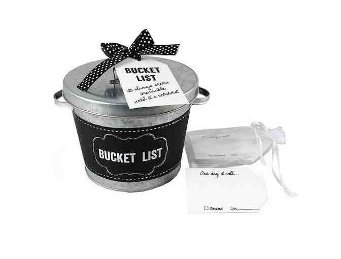 'Bucket List Bucket' PLUS Book - 'What if God Wrote Your Bucket List'!  Superb Gift!