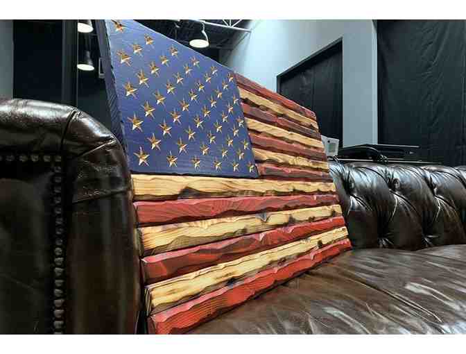 'Flags of Valor' Rustic Wood American Flag from 'The Homefront Collection'! 24.5' x 13'