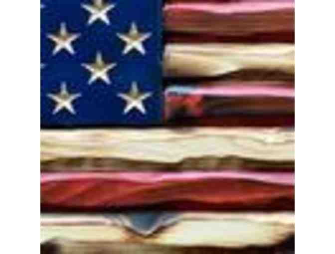 "Flags of Valor" Rustic Wood American Flag from "The Homefront Collection"! 24.5" x 13" - Photo 2