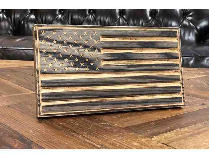 'Old Glory Desk Flag' from 'Flags of Valor' with Engraved plaque to your loved one!