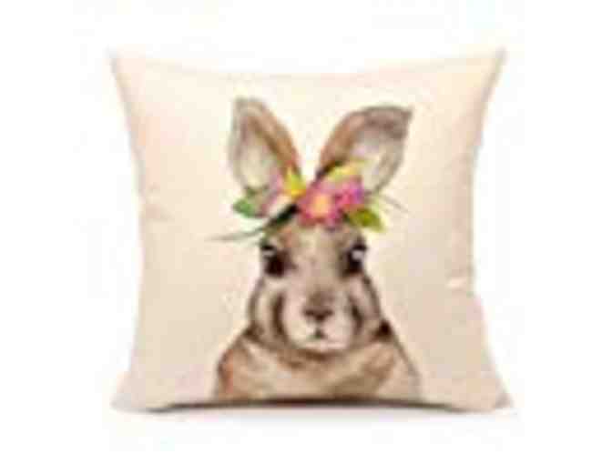 Celebrate Spring with Two Beautiful Pillow Covers!  Bunny & Vintage Bike!