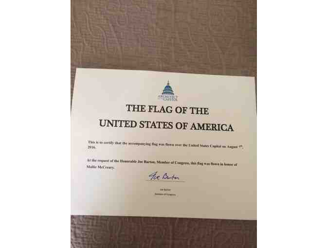 Flag Flown Over the United States Capitol on July 4, 2019 with Signed Certificate!