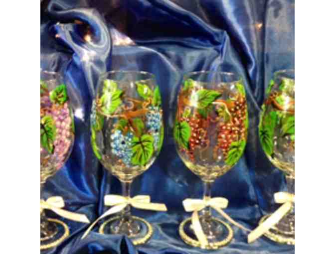 Eagles & Swarovski Crystals! Hand Painted Pair of Glasses by Sherry O!