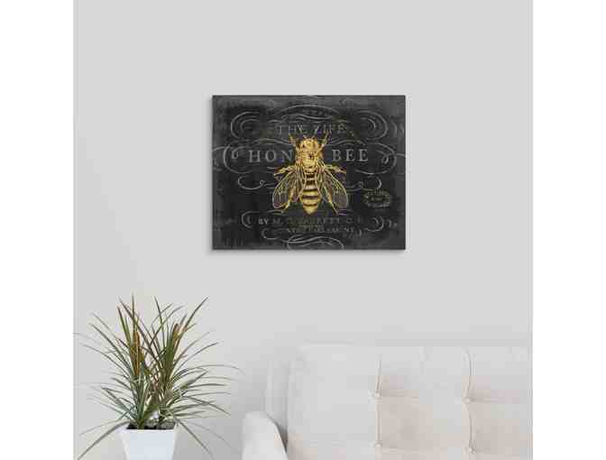 Honey Bee Canvas Wall Art Print, 20'x16'x1.25'!