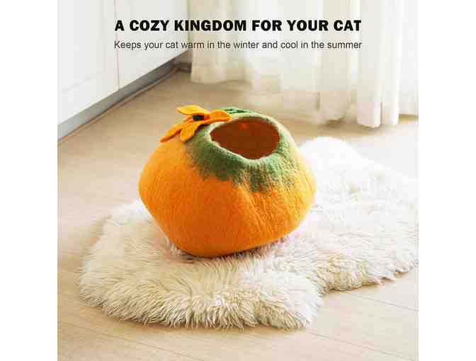 'Kitty Heaven' Handcrafted - Felt from 100% Natural Organic Wool! Cat Cave!