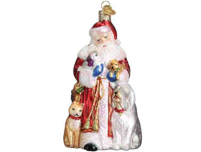 Christmas Glass Blown Ornament by Old World 'Santa'S Furry Friends'!