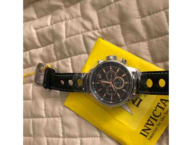 INVICTA Mens #15373 Chronograph Watch with Leather Band!  New!