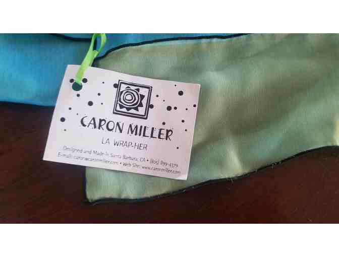 Caron Miller "LA Wrap-Her" Scarf!  Beautiful Soft Green and Blue Colors! - Photo 1