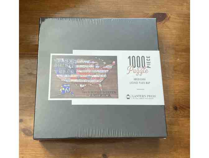 Americana License Plate Map 1000 Piece Puzzle