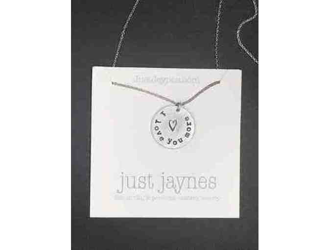 'i love you more' necklace