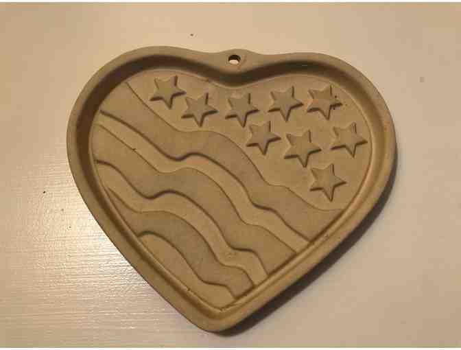 Pampered Chef Patriotic Heart Stoneware Mold #2934 â Retired 2005