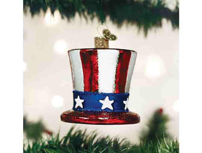 Old World Christmas Glass Blown Ornament Uncle Sam's Hat!