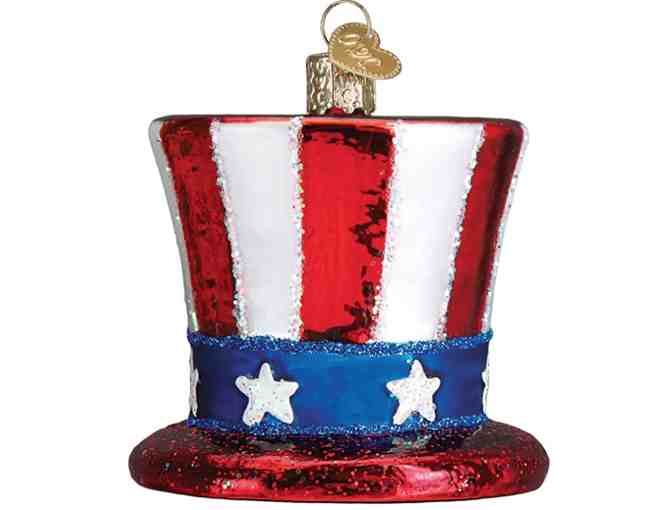 Old World Christmas Glass Blown Ornament Uncle Sam's Hat!