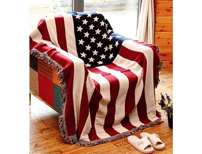 American Flag Reversible Throw Blanket!