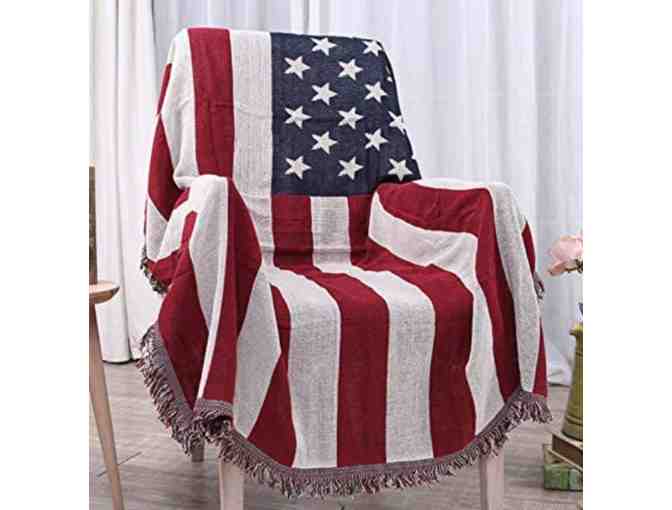 American Flag Reversible Throw Blanket!