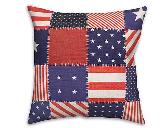 USA Quilt 18x18 Throw Pillow