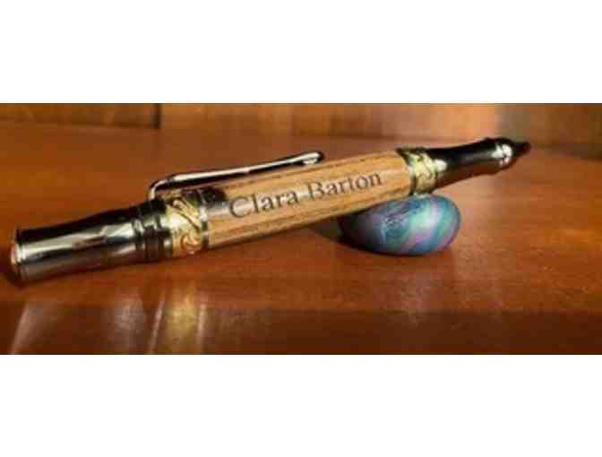 Made From Wood From Clara Barton's Office: Clara Barton Rhodium and 24K Twist Ballpoint