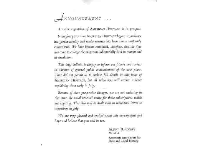 Rare and Valuable: 1951, 1952, 1953 Years Of American Heritage Magazine