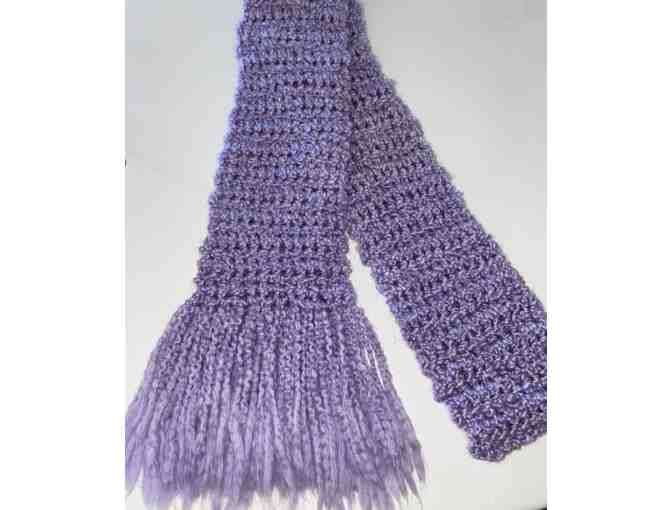 Hand Knitted Purple Scarf!