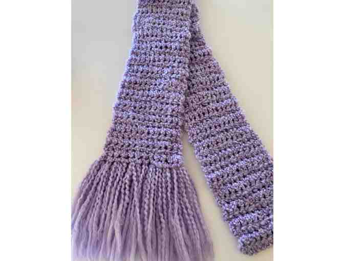 Hand Knitted Purple Scarf!