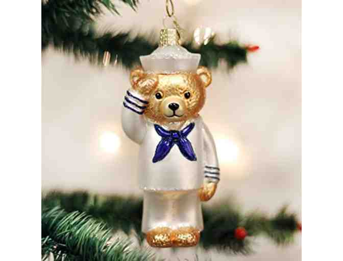 Old World Christmas Navy Glass Blown Ornaments for Christmas Tree Bear!