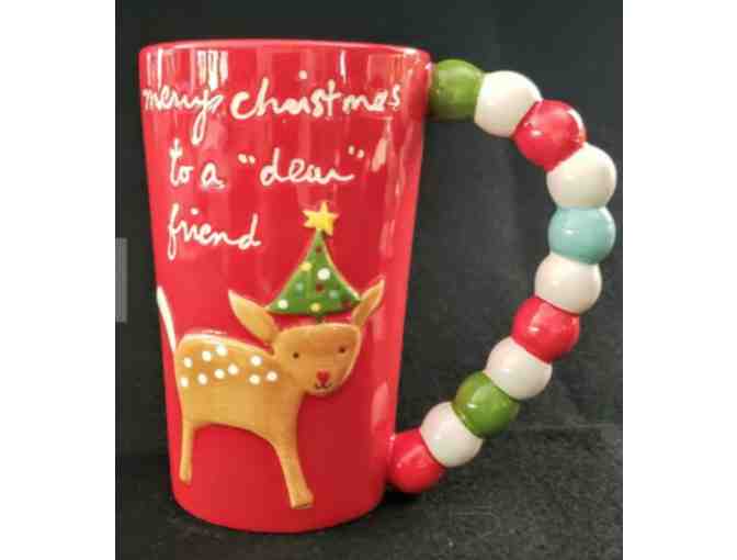 Sandra Magsamen Collectible Christmas Mug Gift Merry Christmas to a Dear Friend
