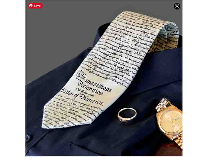 Declaration of Independence Ivory Silk Tie