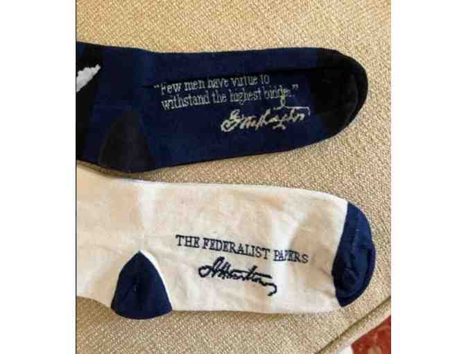 Washington and Hamilton socks!