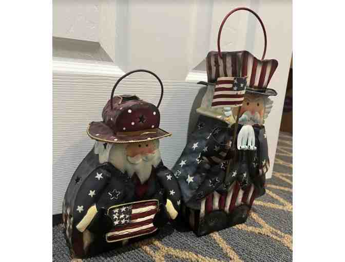 Uncle Sam 4th of July Votive Candle Holder Set