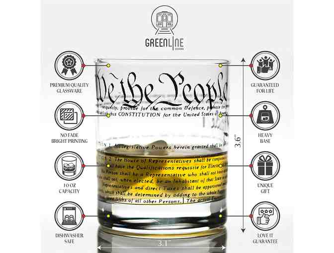 United States Constitution We The People (Set of 2) - 10 oz Tumblers - American US Patriot