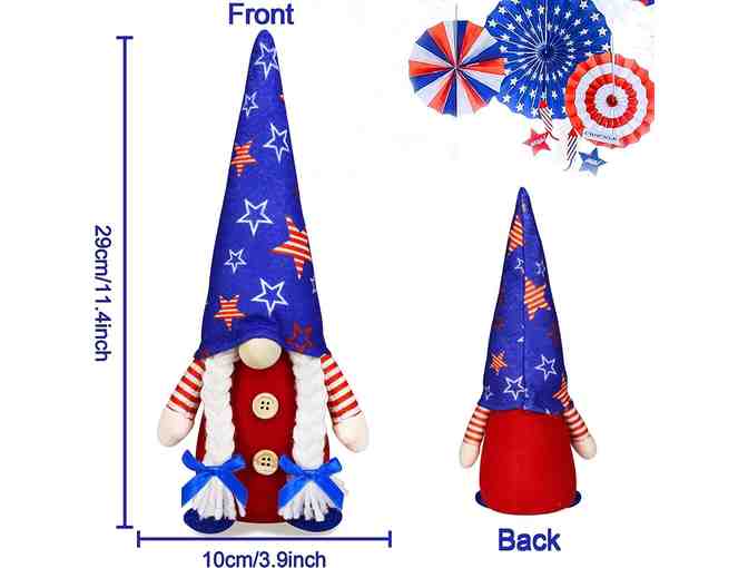 4th of July Patriotic Gnome Decorations, 2 PCS Handmade